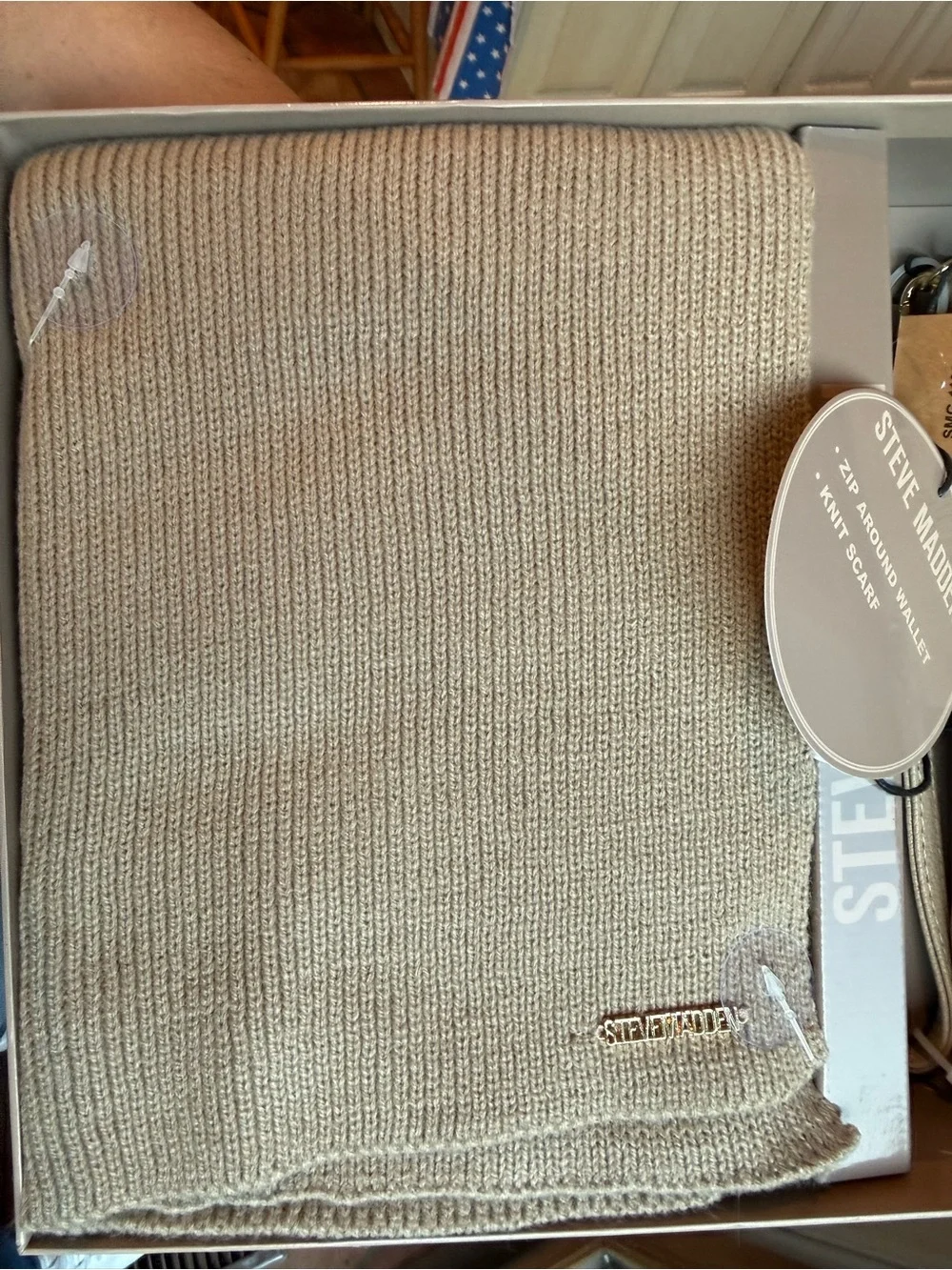 Steve Madden Timeless Taupe Multi Piece Gift Set Wallet Scarf NWT SMG-1100
